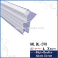 Waterproof seal on top & bottom of glass --- rubber strip door seal